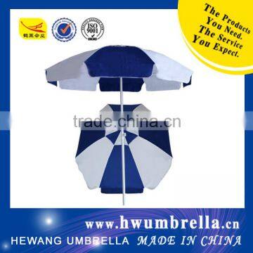 BEACH Umbrella Polyester fabric with air-vent with deluxe runner blue