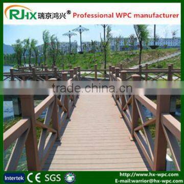 Public landscape WPC railing and fencing/modern gates and fences design with plastic composite deck