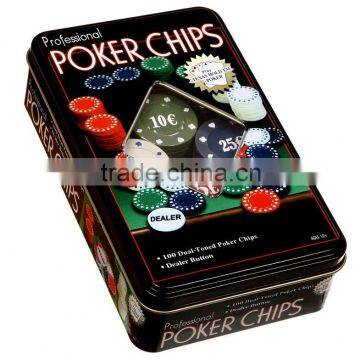Hot selling 100pcs Poker Chip Set in tin box