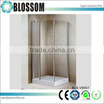 wholesale square pivot shower cabin tempered glass shower door