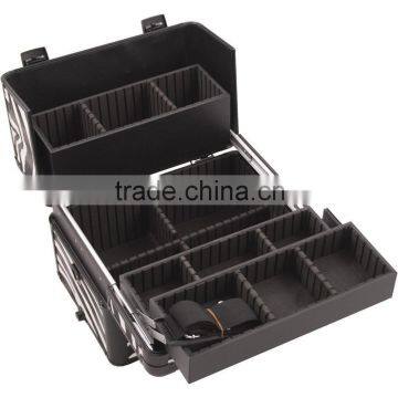 4-Wheel 2-in-1 Rolling Makeup Case With Easy-Slide and Extendable Trays, Includes Removable Tray and Extra Lid, 31-Inch, Smooth photo-6