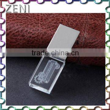 Custom laser Logo High speed 4G 8G 16G 32G crystal usb flash drive