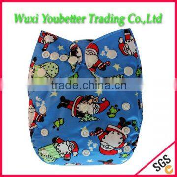 Beautiful Christmas Print Cloth Diaper Washable And Reusable Baby Diapers