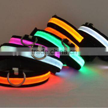 LED dog collar with USB rechargeable