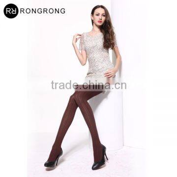 26327 opaque pattern lovely lady knitted legging