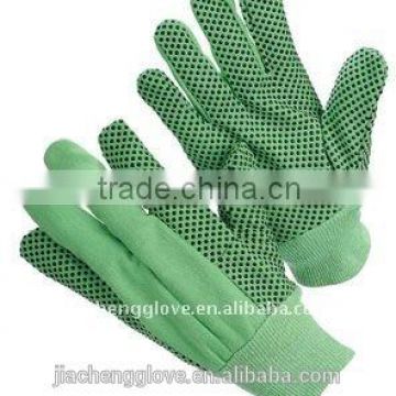 cotton glove, hand glove, men's cotton glove+ PVC dots on palm