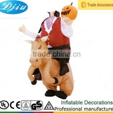 DJ-CO-139 Adult Headless Terror halloween inflatable make bull Horseman costume