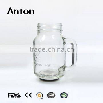 16oz Straw and Tin Lid Mason Jar With Handle photo-2