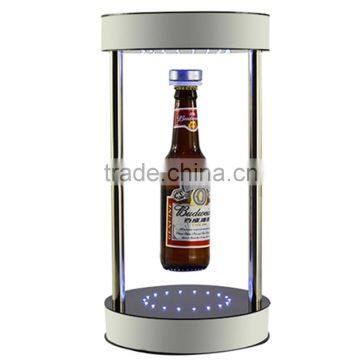 Custom Led Lights Magnetic Floating Levitating Beer Bottle Display Stand photo-2