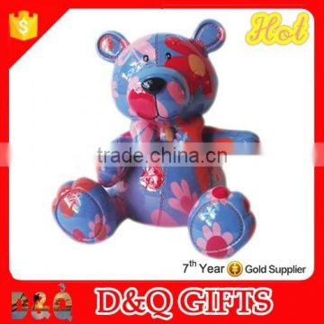 Resin teddy money box made by water transfer printing