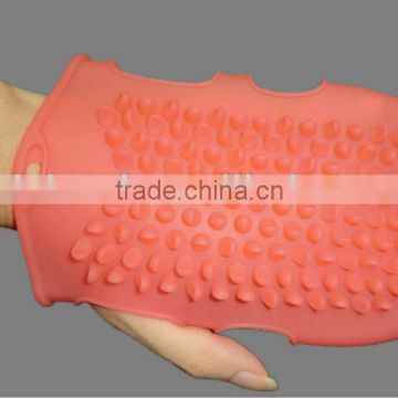 silicone massage bath brush glove