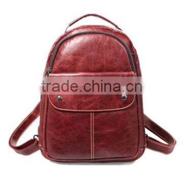 High end travel bag for young outside brand leather trendy backpack