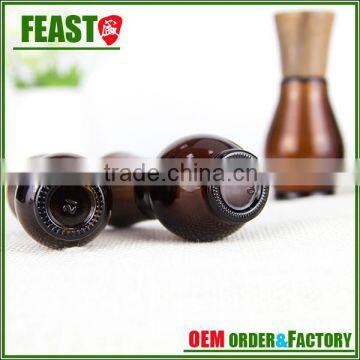 Hot New Products for 2016 glass essential oil bottle with bamboo or wooden lid