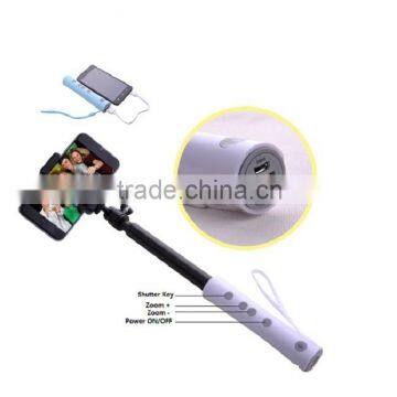 Bluetooth Selfie Stick Monopod with Power Bank 2600mhA