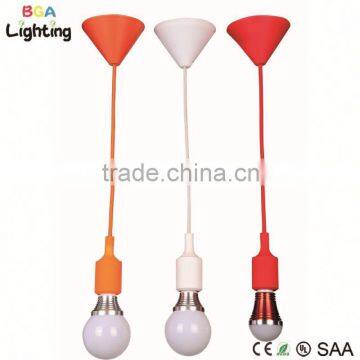 UL E26 Socket Silicone Pendant Lighting Parts With Plastic Canopy