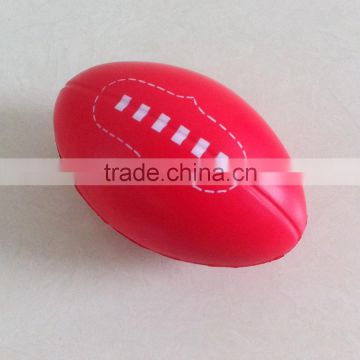 red rugby pu stress ball