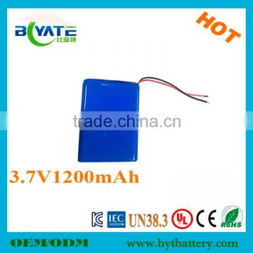 China manufacture power bank 3.7v 1200mah lipo battery packs