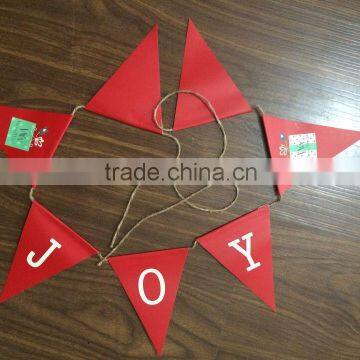 festival red printed paper banner