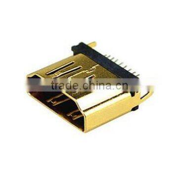 Female A Type HDMI 19-pin Connector with Copper Alloy