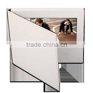 Luxury leather lcd video player business card 7"