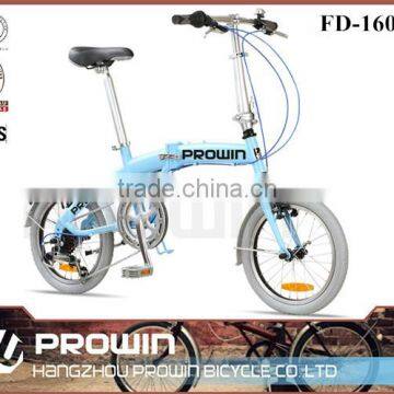 16 inch foldable mountain bike, steel material bicycle foldable adult (PW-FD16014)