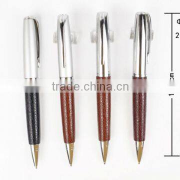hot selling copper gift leather ball pen