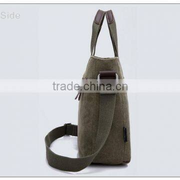 Men Genuine Leather Messenger Bag Customized Fashionable Canvas Bag Promotional Messenger Bags photo-3