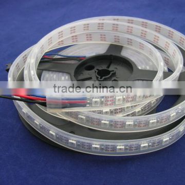 White PCB 5050 60 pixel waterproof IP67 addressable RGB WS2811 LED strip