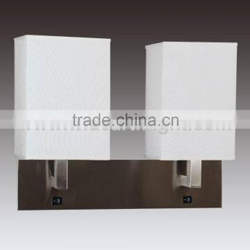 UL CUL Listed Hotel Bedside Wall Lamp With Dual On/Off Base Switches For Headboard W20150