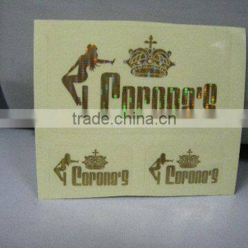 OEM Gold Silver Foil Hot Stamping label sticker