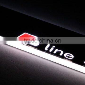 Car LED Welcome Flash Logo Door Sill Moving Scuff Plate Light For Audi A7 S7 RS7 Quality Choice photo-6