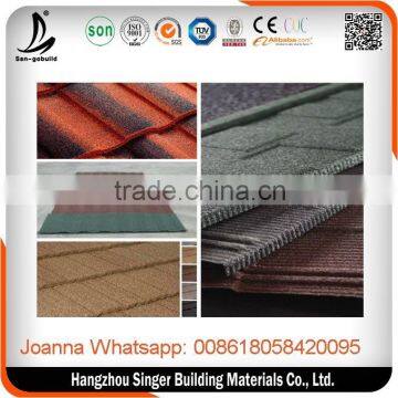 Zinc stone chip Factory direct sell shingle stone coated aluminium roofing sheet