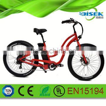 26inch electric beach cruiser bicycle fat pedelec from china