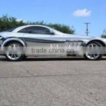 silver chrome vinyl car wrapping