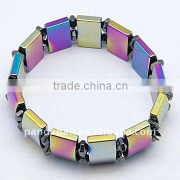 Non-Magnetic Hematite Bracelets, Black, Size: about 53mm inner diameter, 19mm thick(BJEW-Q029-1)