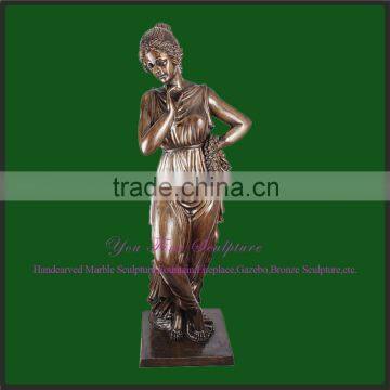 Garden Bronze Girl Sculpture