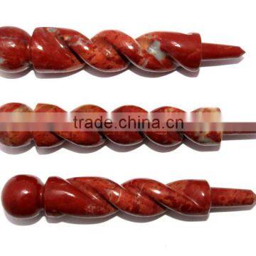 Red Jasper Twisted Healing Stick