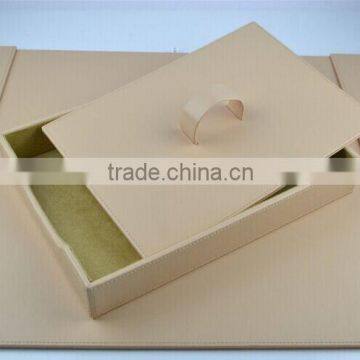 China OEM Design Genuine Leather Office Storage Box Multipurpose Office Desk Mat photo-5
