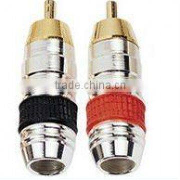 RCA connector brass material nickel plating rohs comliant