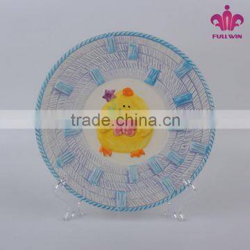 Factory directly ceramic easter appetizer plate with bunny designer