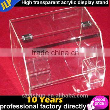 Acrylic clear candy box in supermarket