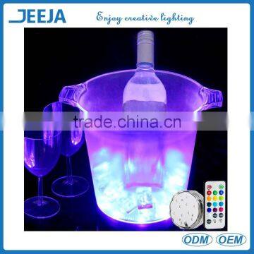 Christmas Colorful 10 LED RGB Submersible Vase Base Tea Light Wedding Remote Waterproof