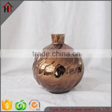 electroplated ceramic vase for home decorative