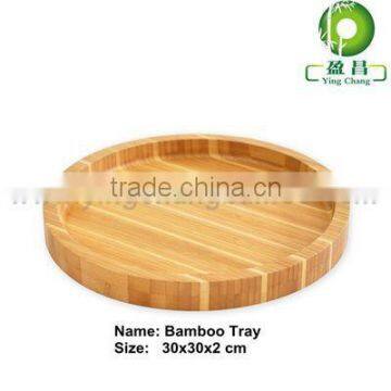 bamboo large round fuit plate