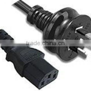 Australia standard AC computer power cord with IEC320 13