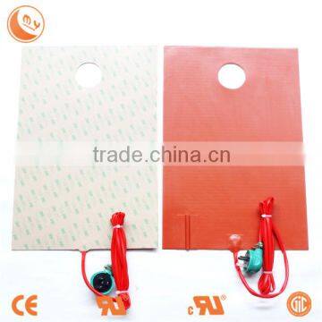 Customized flexible nylon button fixed battery silicone rubber heater