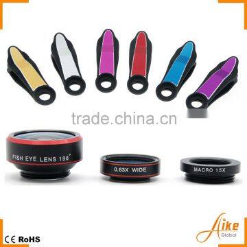 Innovative Phone Accessories Clip 198 Degree Fisheye Lens 0.63x Super Wide Angle Lens+15x Macro Lens Smartphone Special Lens photo-4
