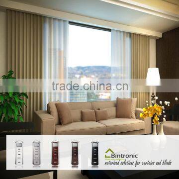 Bintronic Customized Taiwan Factory Made Electric Track With Motor Ripple Fold Modern Curtain