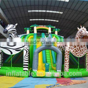 2016 New Design Inflatable Jungle Animals Bouncers House Slide Inflatable Zebra Slide Elephant Slide Giraffe Slide                        
                                                Quality Choice