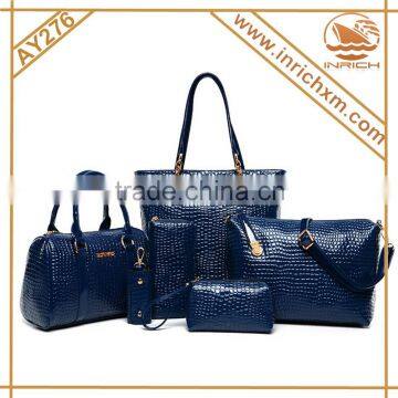 2015 China Wholesale 6pcs Leather Handbag Sexy Woman Fashion Handbag Quality Choice photo-2